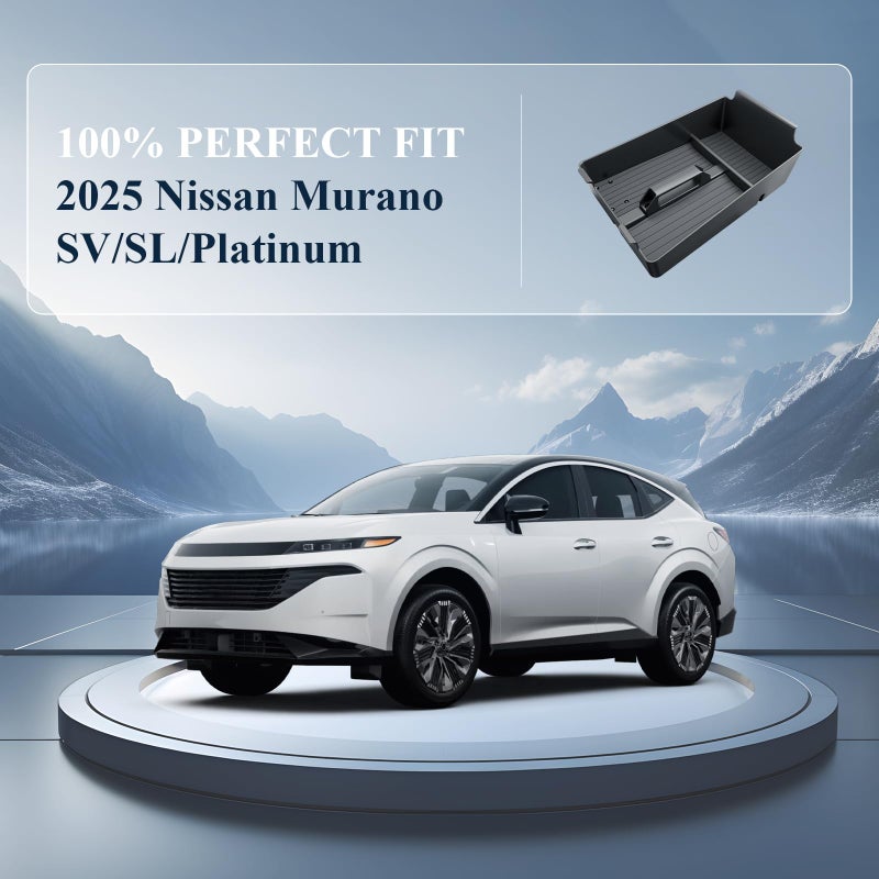 BIBIBO for 2025 Murano Center Console Organizer 2025 Nissan Murano SV/SL/Platinum Console Tray 2025 Murano Insert Glove Pallet Organizer 2025 Nissan Murano Accessories 2025 Murano Armrest Organizer - Image 2